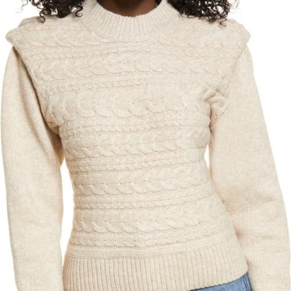 BlankNYC Cable Crewneck Sweatwe